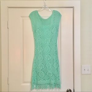 Lilly Pulitzer blue crochet dress S
